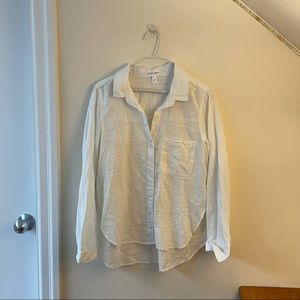 White, Bella Dahl, Collared, Button down shirt